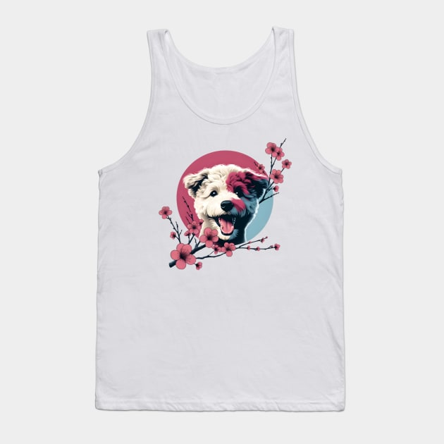 Pumi Enjoys Spring, Cherry Blossoms, and Floral Delight Tank Top by ArtRUs